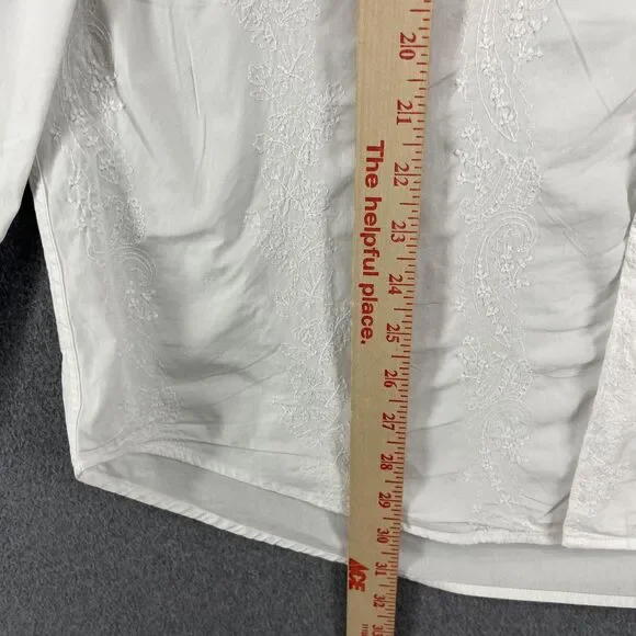 Consumers Guide Shirt Mens XL Long Sleeve Button Up‎ Embroidered Paisley Relaxed - Picture 7 of 16